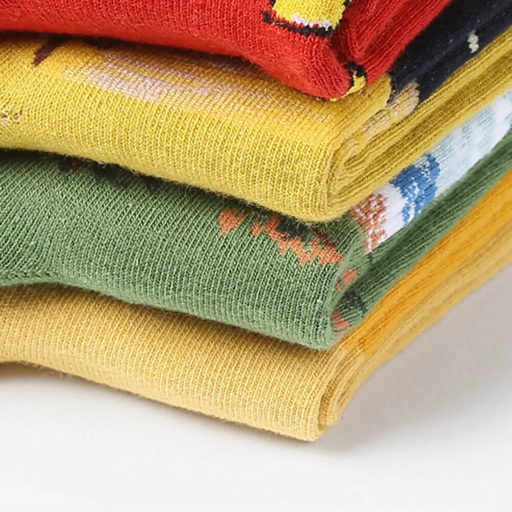 Популярные новые модные носки унисекс для женщин и мужчин с изображением