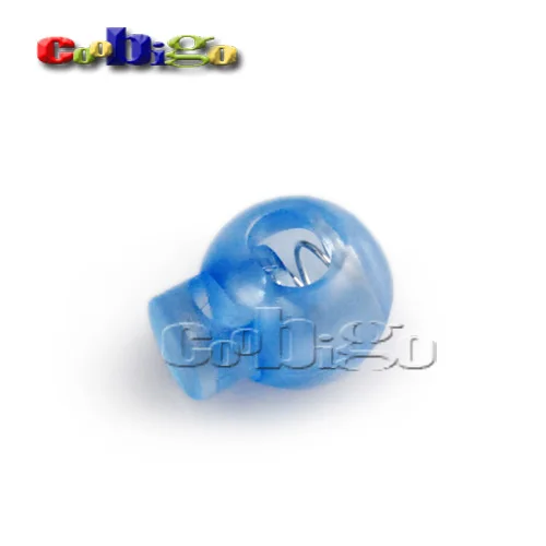 BabyBlue 5 шт. Пластик Красочный прозрачный шар круглый шнур замок рычажный зажим фиксаторы уход за кожей лица прозрачный Мороз Для украшения обуви веревка Комплектующие для самостоятельной сборки - Цвет: BabyBlue