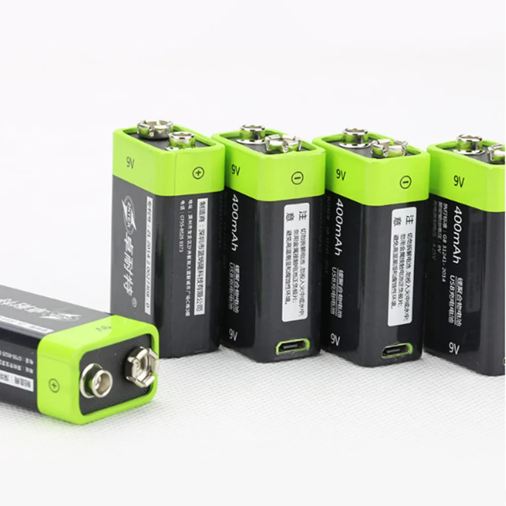 2 шт. ZNTER 600 мАч USB 9 В аккумуляторная литиевая батарея 6F22 + 1 кабель Micro для зарядки |