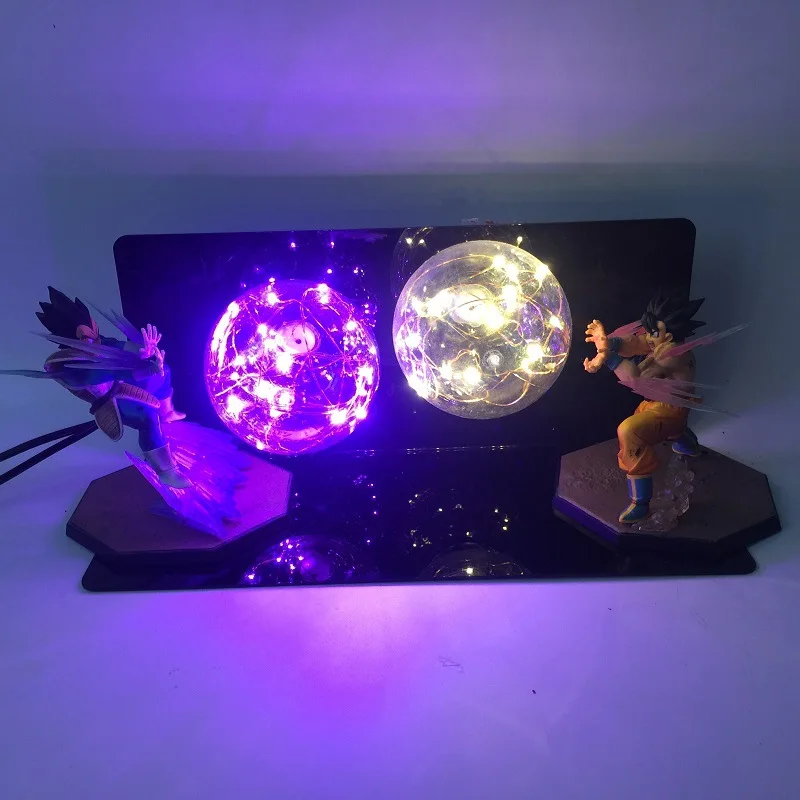 Творческий Красочный Dragon Ball Z Сон Гоку Вегета супер сиах настольная лампа двойной