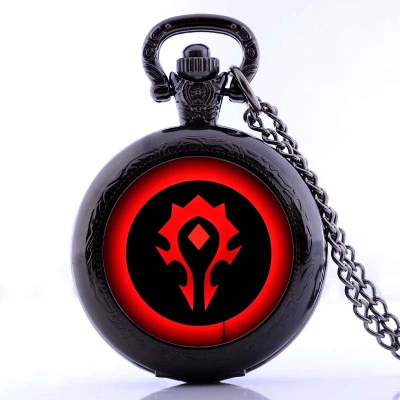 Вау Орда Логотип шаблон стекло кабошон карманные часы ожерелье|wow horde|necklace necklaceglass