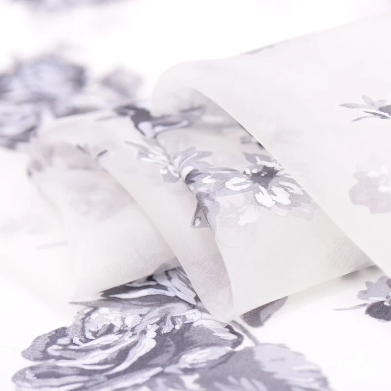 

Silk organza yarn fabric perspective silk fabric for dress transparent silk organza fabric wholesale silk cloth