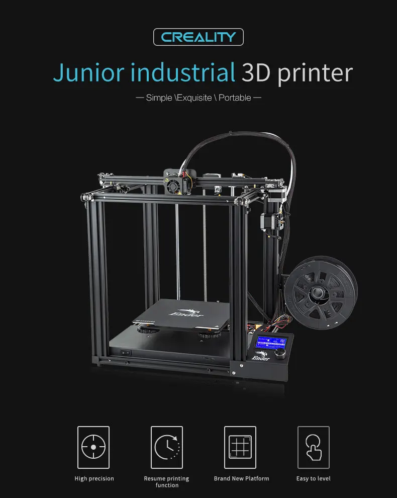 Простой Изысканный Портативный Ender5 3d принтер наборы Creality Встроенная Материнская