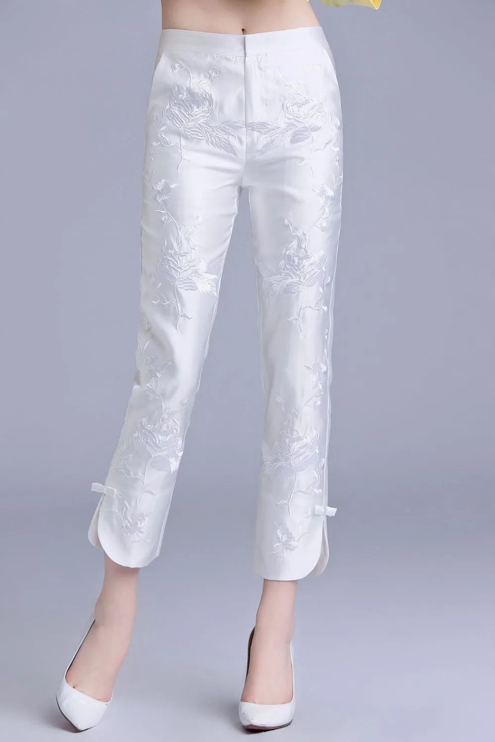 Винтажные женские брюки в китайском стиле с вышивкой|qipao styles|long qipaocheongsam style |