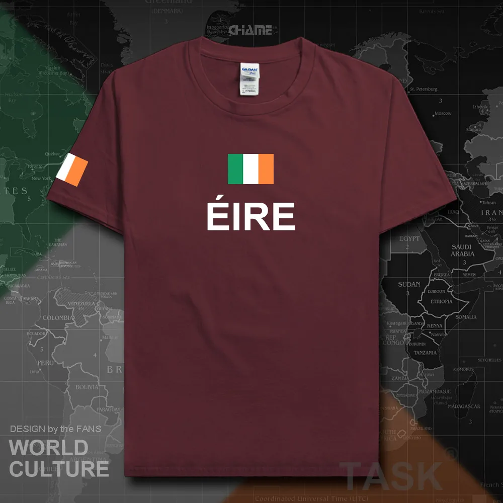 Eire Ирландия мужские футболки мода 2017 Джерси Нация Команда Хлопок Футболка