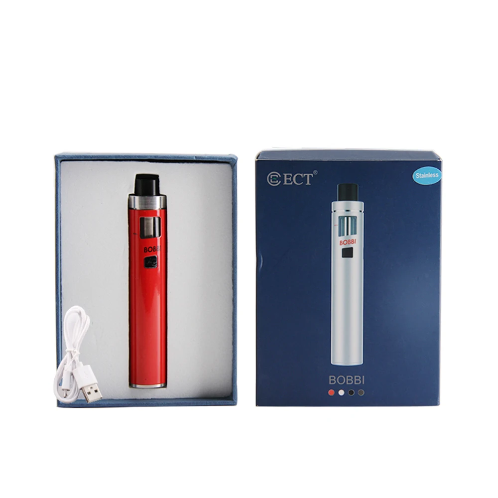 

Original ECT Bobbi Mechanical Kit 1800mAh Built-in Battery Electronic Cigarette 2ml Atomizer Ego Vaper Kit 0.8ohm Tank Metal Kit