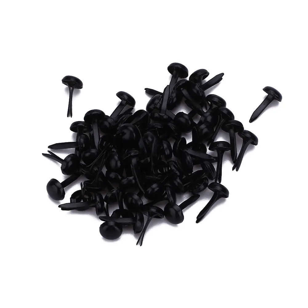 Black Круглая коробка поддельные ногти Красота Макияж Аксессуары Brads Мини Брэд скрапбук балерина кончики для ногтей 50 шт - Цвет: Black