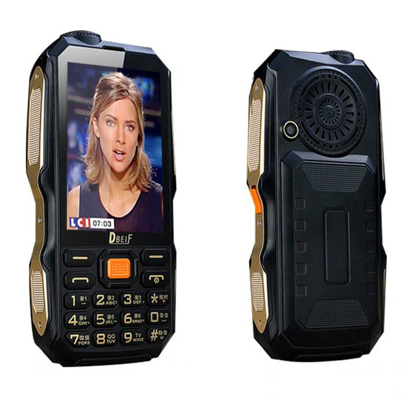 Dbeif D2017 открытый антенна для аналогового тв мобильный телефон Dual Sim карты фонарик