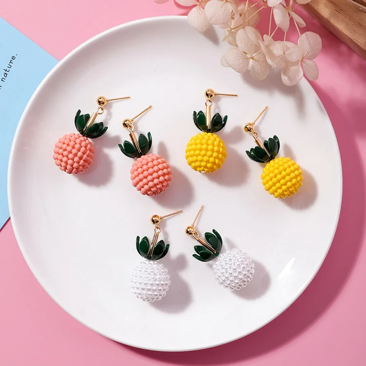 Новые модные растительные Женские Симпатичные серьги-гвоздики серьги с фруктами