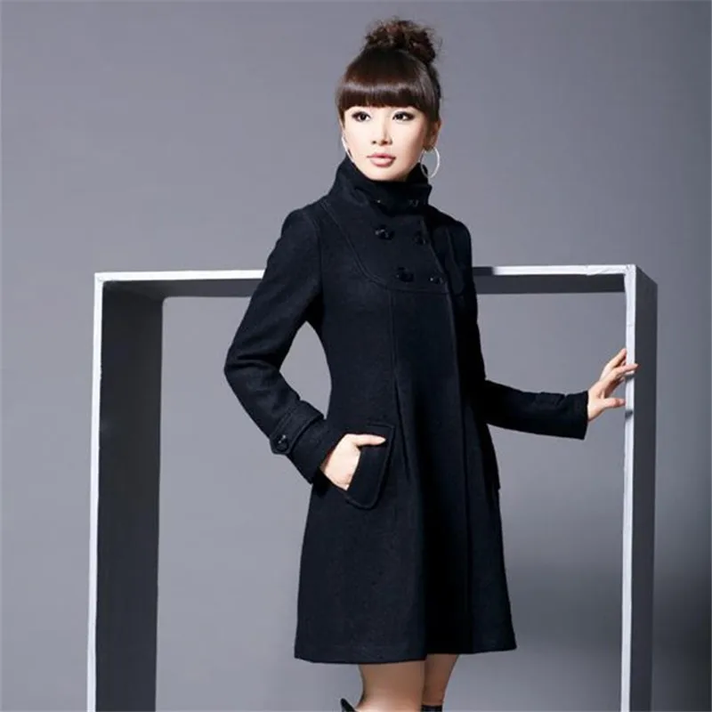 OCQBI Hooded Woolen Women Coat Plus Size Fashion Designer Clothing Korean Style Bodycon Ladies | Женская одежда