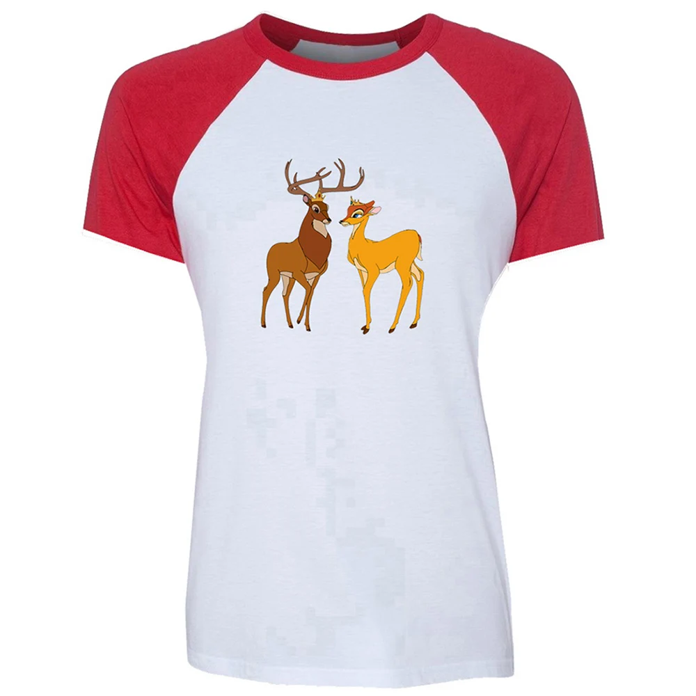 Милая женская футболка с принтом Don't Worry Donut Be Happy Deer King and Queen хлопковая