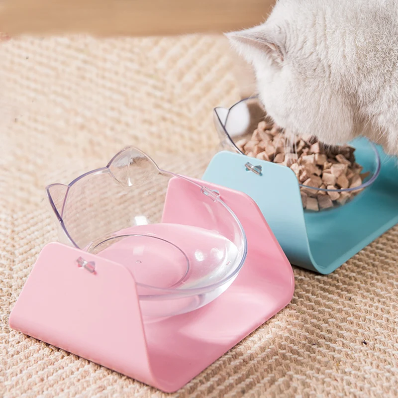 Съемная Cat воды Еда чаша регулировкой подачи домашних животных для кошки собаки