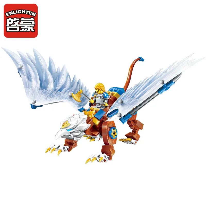 Просвещения Building Block войны of Glory замок рыцарей лорд небо 2 фигурки 290 шт. Гриффин и