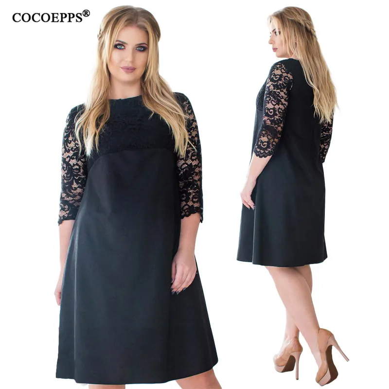 Новинка 2019 года весеннее модное женское офисное платье COCOEPPS большого размера