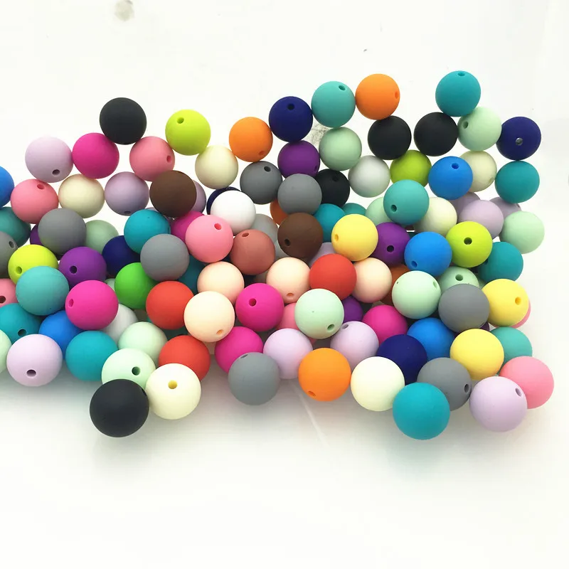 Мини красочные силиконовые бусины ювелирные изделия Детские Прорезыватели