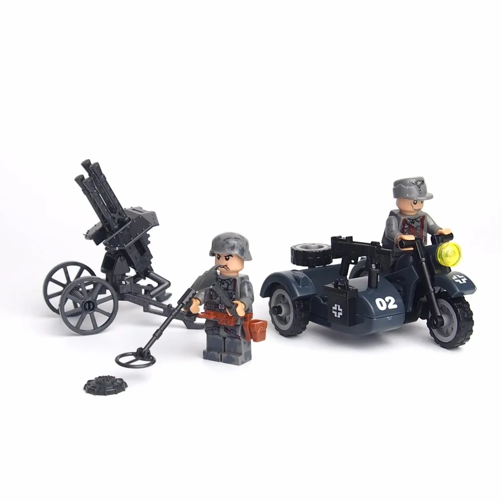 Город блок Мини Военная WW2 Пособия по немецкому языку Ваффен SS американские