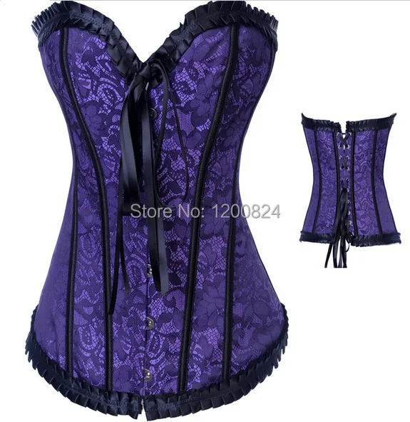 Готический кружево корсет - сексуальные костюмы свадьба платье из сталь костяком
