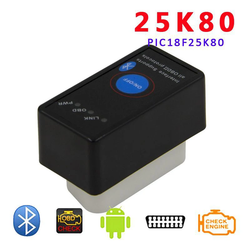 V1.5 супер мини ELM327 диагностический сканер Bluetooth ELM 327 с on/off чип 25K80 OBD2 OBDII для Android