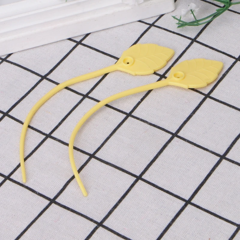 

10Pcs/Set Reusable leaf shape Silicone Wire Cable Ties Organizer Food Bag Sealing Beam Tie
