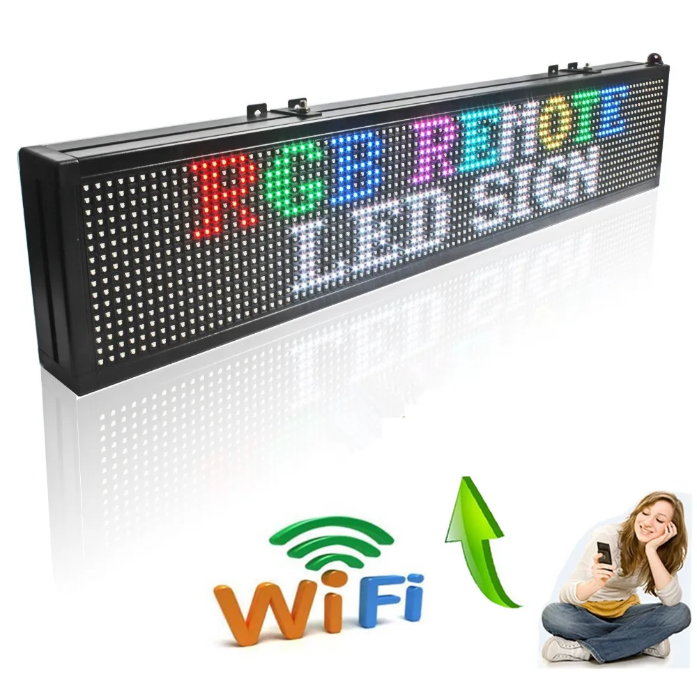 40 дюймовые полноцветные СВЕТОДИОДНЫЕ вывески RGB SMD с Wi Fi 7 цветов доска для