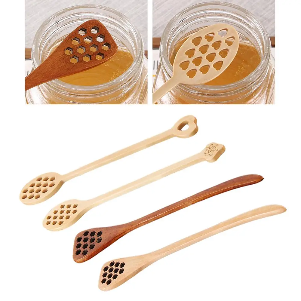 Деревянная ложка для меда длинная смешивания инструменты пчел мешалка палочка