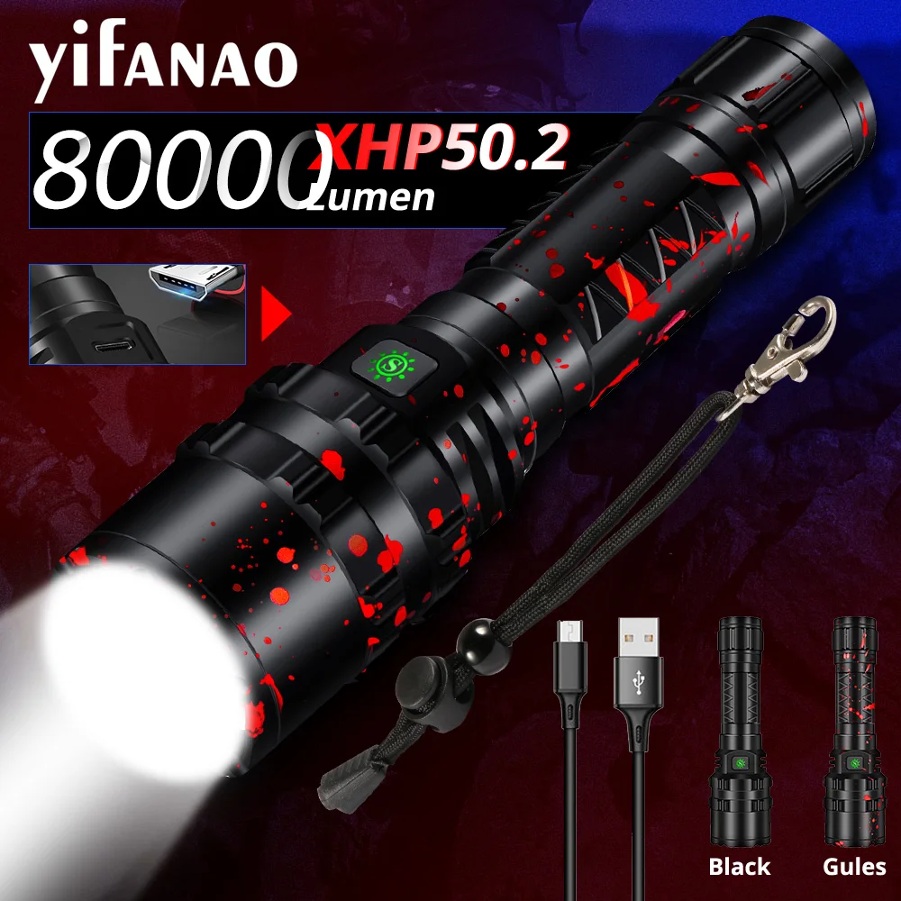 

Xlamp 5000LM XHP50.2 светодиодный вспышка светильник Охота вспышки светильник L2 Водонепроницаемый фонарь мощный кемпинг светодиодный налобный фон...