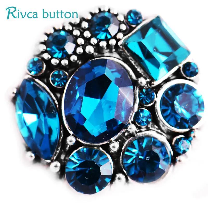 D03388 Rivca кожаные браслеты с кнопкой золотого цвета 8 цветов новейшие стразы 18 мм