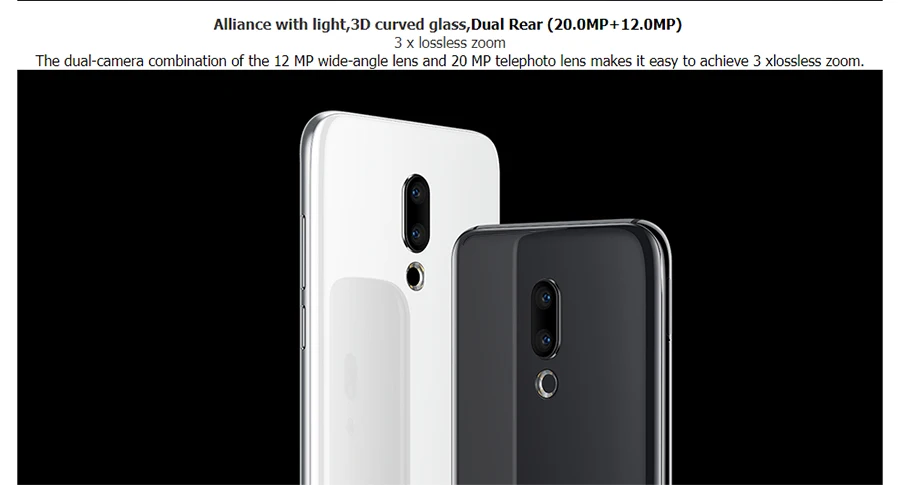 Мобильный телефон MEIZU 16th M882Q 6," Android 8,0, 6 ГБ, 128 ГБ, Восьмиядерный процессор Snapdragon 845, 1080x2160 P, 12 Мп+ 20 МП, 4G LTE