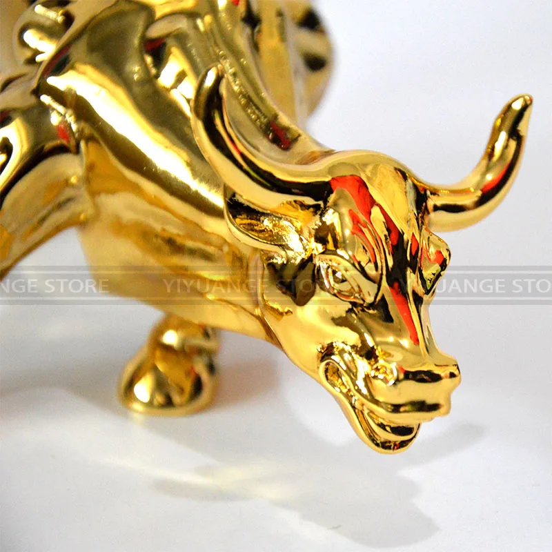 Настенная Статуэтка быка Ox из сплава с зарядкой фэн шуй Современная Скульптура