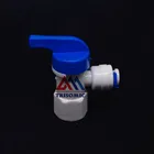 Пластиковый шаровой кран, быстрая установка 14 дюйма и резьба 14 дюйма BSP обратного осмоса