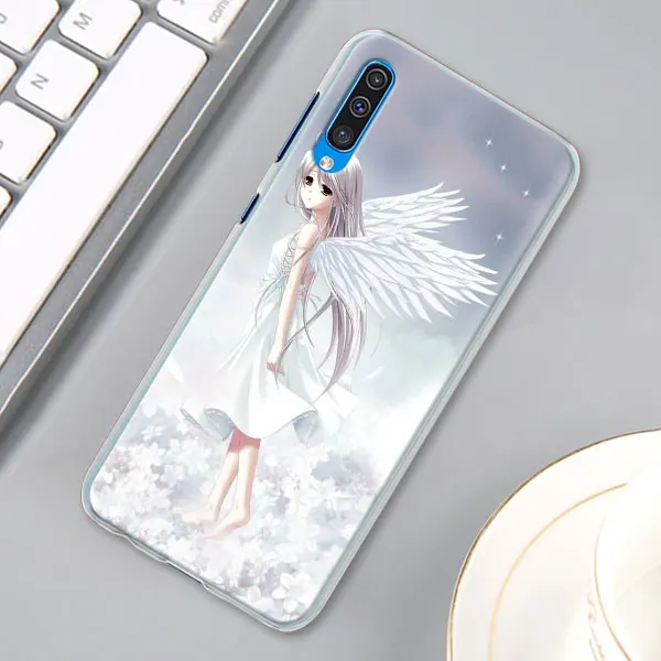 03 Крыло ангела для девочек чехол КРЫШКА ДЛЯ samsung Galaxy A30 A40 A50 A70 A6 A8 плюс A7 A9 M30 чехол для телефона Coque - Цвет: 03