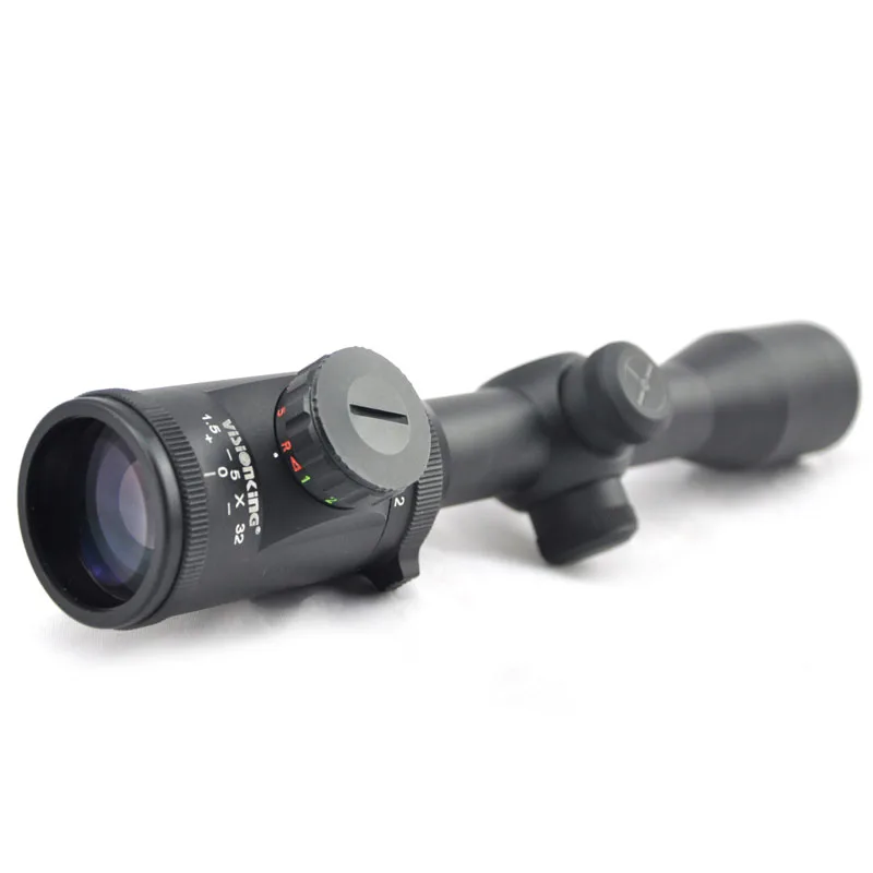 Прицел Visionking 1,5-5x32, широкоугольный, водонепроницаемый, дальний. 223, с подсветкой, Охотничья оптика, прицел, ночной Воздушный пистолет, снайперский прицел
