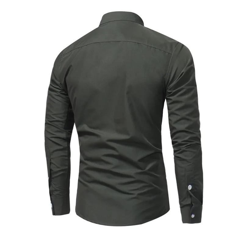Feitong S~ 2XL мужские рубашки хлопковая блузка мягкого силуэта с длинным рукавом Осень Лето Повседневный Топ Блузка Рубашки мужские деловые рубашки