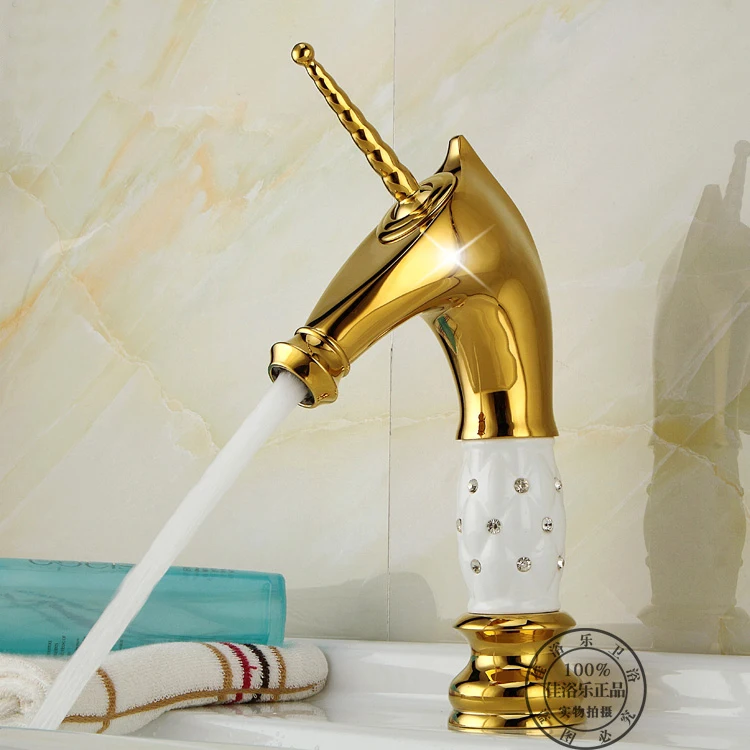 Free Shipping New Horse Head Style Bathroom Basin Faucet Kitchen Ceramic Diamond Sink Tap Single Handle Mixer M-93 | Обустройство