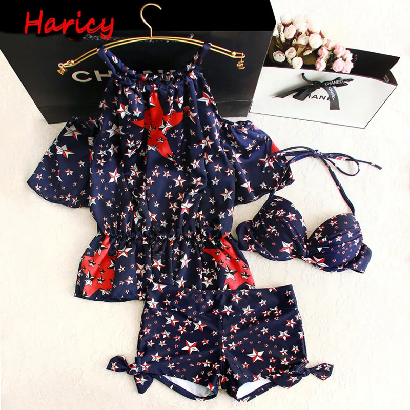 Купальники для малышек Для женщин бикини 2017 Сексуальная звезда комплект