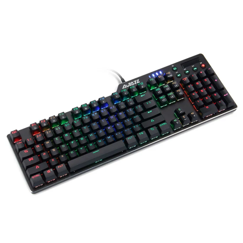 Механическая игровая клавиатура RGB с подсветкой проводная из сплава 104 клавиш