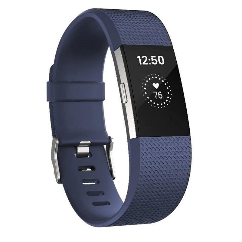 Сменный силиконовый ремешок для часов, браслет для Fitbit Charge 2, спортивные Смарт-часы, черный, белый ремешок для часов, ремешок для Fitbit 2