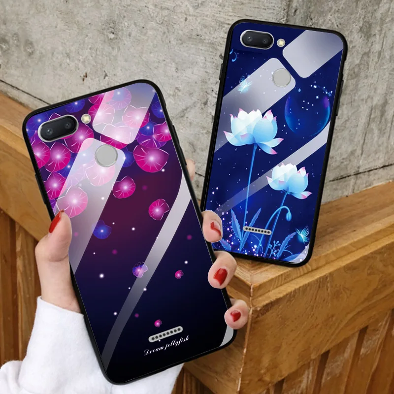 Чехол из закаленного стекла для Xiaomi Redmi 6 6A Мягкий край задняя крышка чехол