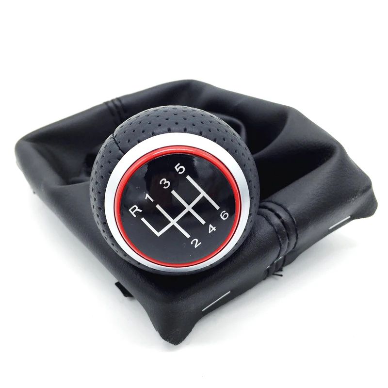 CARLOB Car Accessories Red Gear Shift Knob Lever Stick Pen Gaiter Boot Cover For Audi A4 S4 B8 8K A5 8T Q5 8R S Line 2007-2015 | Автомобили