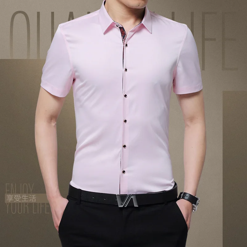 1 шт. мужская приталенная рубашка размера плюс лето 2020 тонкие Повседневные