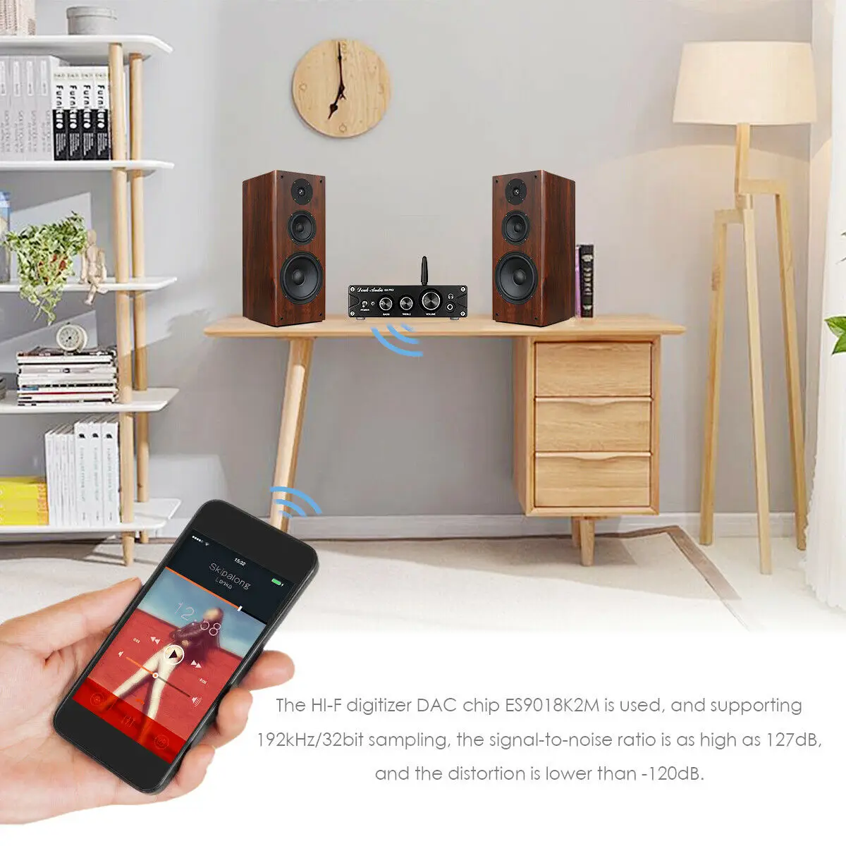 Nobsound HiFi TPA3116 Bluetooth 5,0 APTX ES9018K2M DAC стерео класса D усилитель мощности усилитель для наушников 100 Вт* 2
