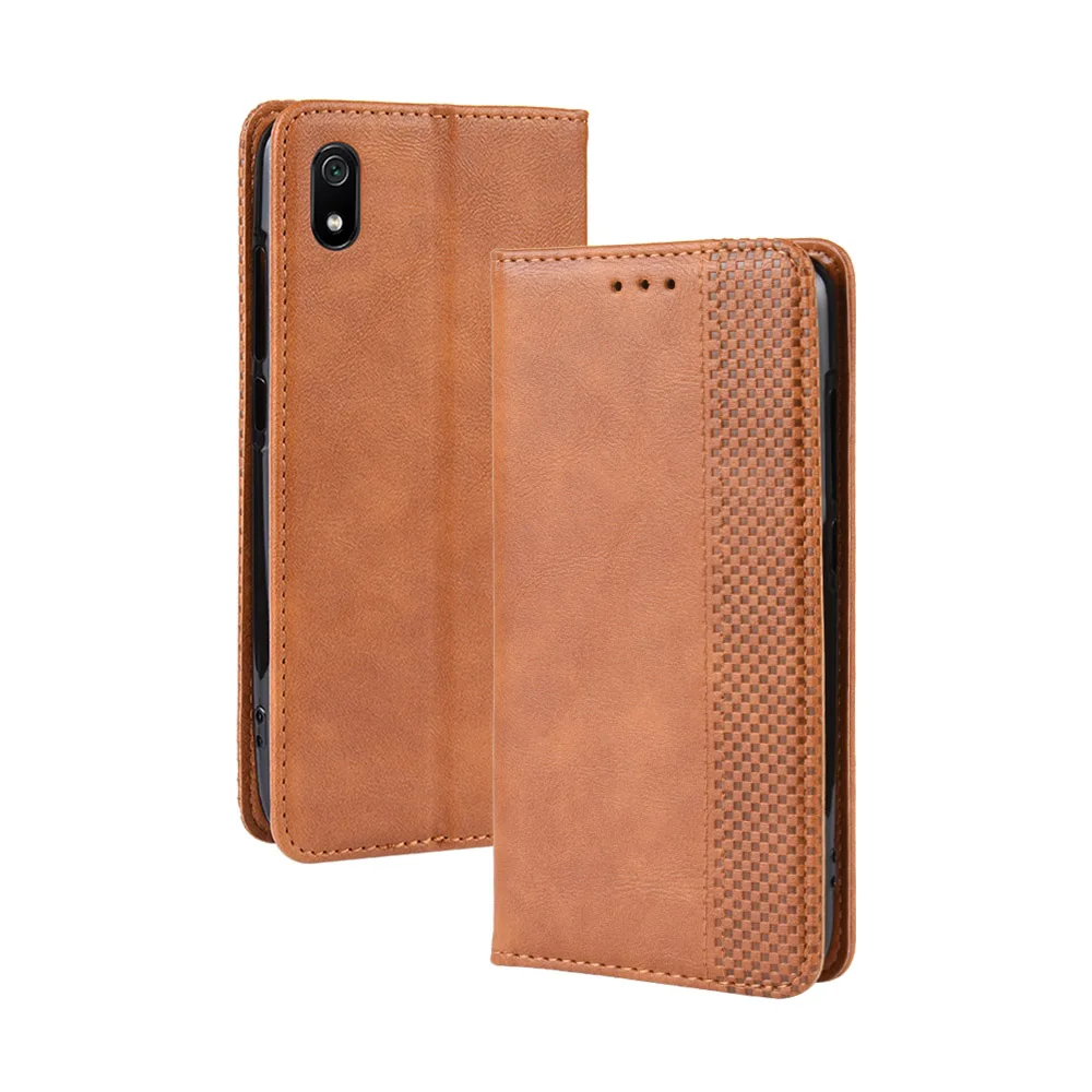 Роскошный Ретро Тонкий кожаный флип-чехол для Xiaomi Redmi 7A, чехол-подставка с магнитной книгой, чехол для Redmi 7A, чехлы для телефонов