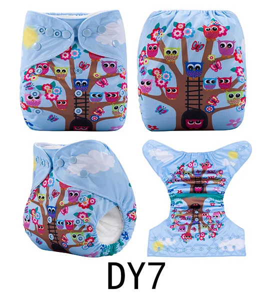 DY7 {AnAnBaby} дизайн многоразовые тканевые подгузники с цифровой печатью размера на выбор с вставками из микрофибры - Цвет: DY7