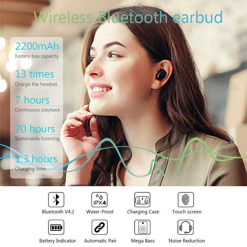 BL1 мини наушники в ухо беспроводные с одним ухом Bluetooth 150 часов долгое время работы