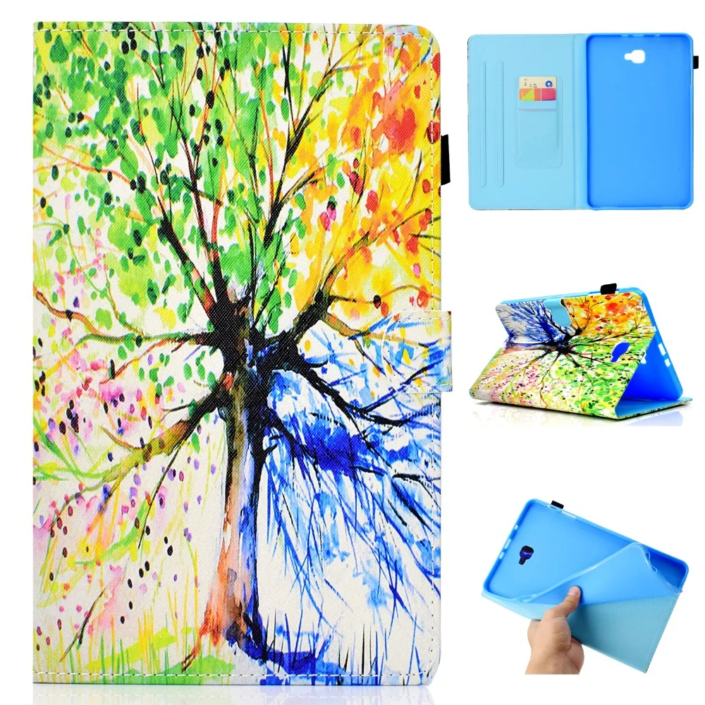 Модный чехол для Samsung Galaxy Tab A A6 10 1 дюйма T580 T585 T585N 2016 умный откидной кожаный