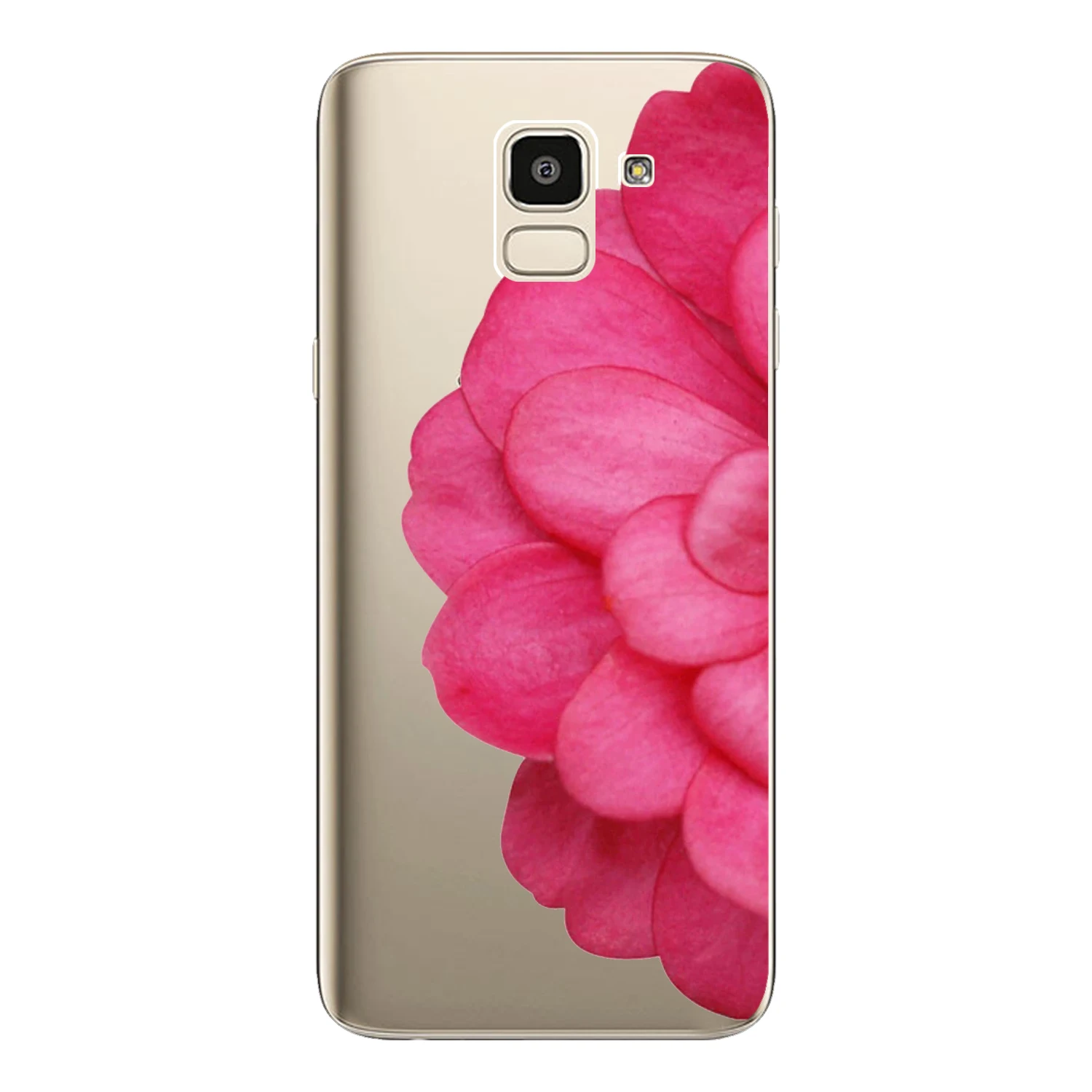 For Samsung Galaxy J6 2018 Case Cover EU 5.6&quot J600 J600F Soft TPU Silicone Cute Color Flamingo Rose Flower Painted Phone |