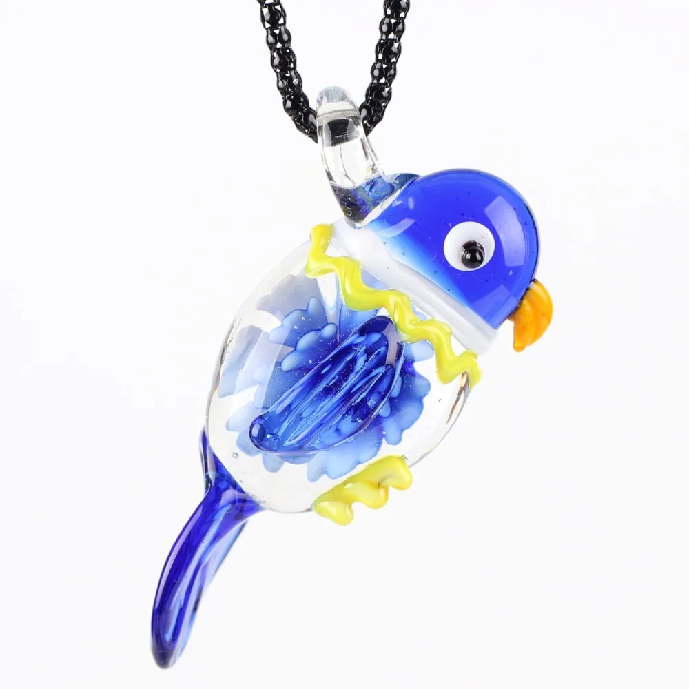Ожерелье женское из муранского стекла с цветной глазурью и птицей|fashion jewelry|jewelry