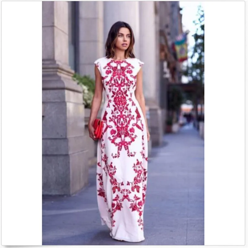 Женское пляжное платье с принтом Boho длинное макси для свадебной вечеринки лето