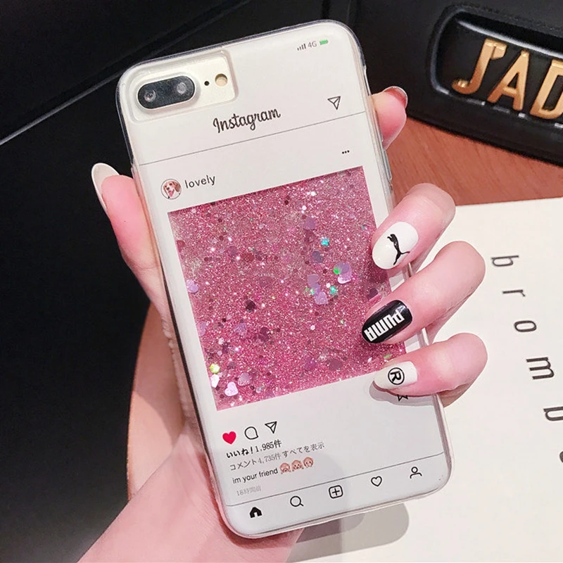 Pink Liquid Case For Huawei Honor 8 9 10 Lite V8 V9 Play V10 6C Pro Quicksand Silicone Cover |