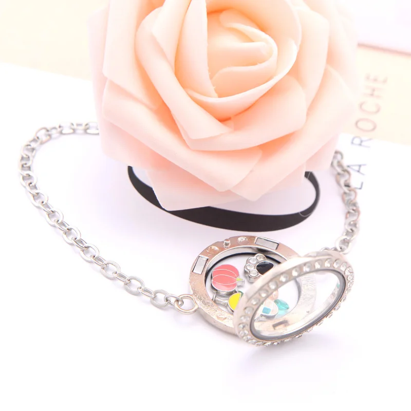 Vinnie дизайнерский открывающийся магнит из нержавеющей стали стеклянный браслет с